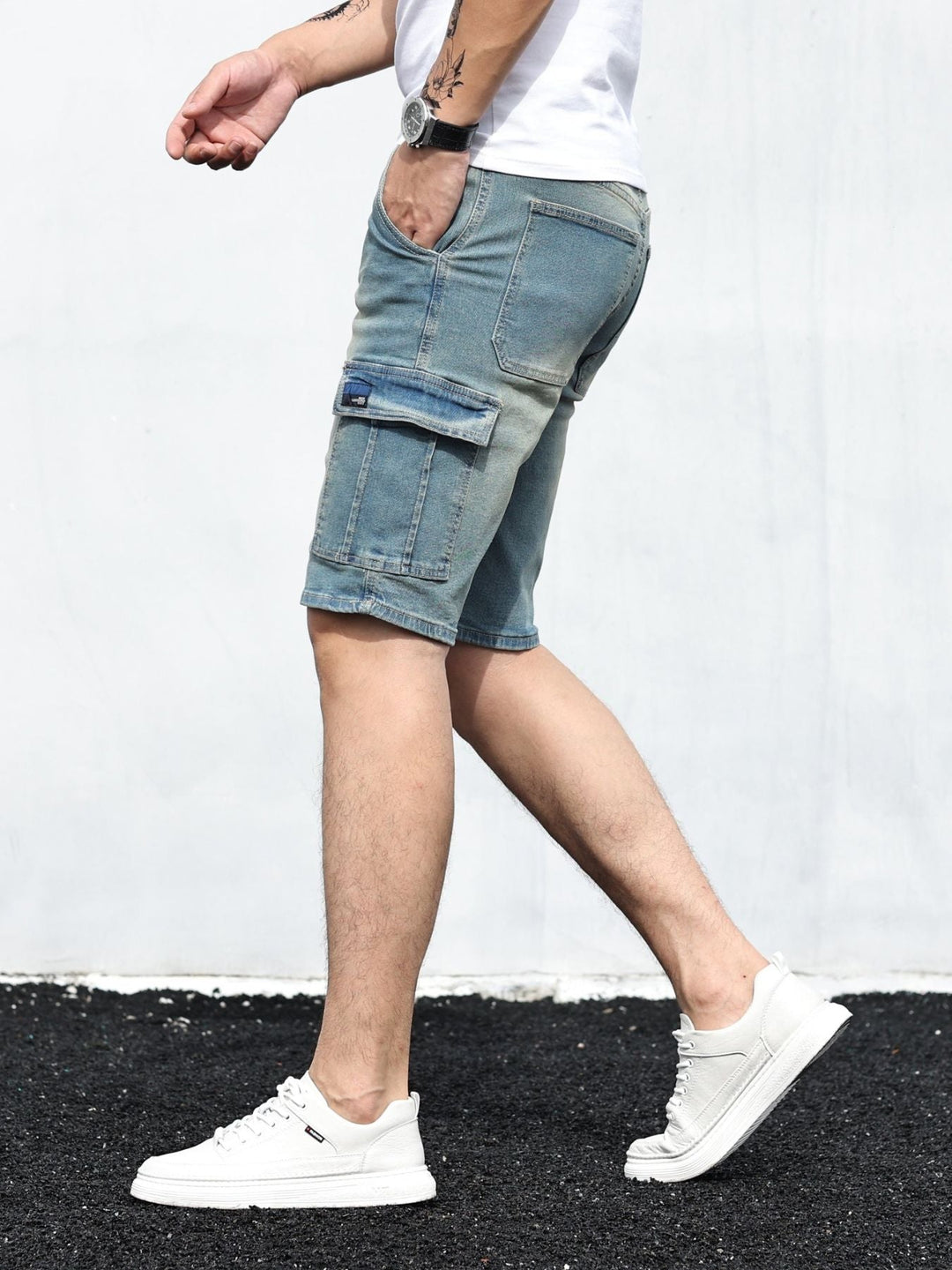 W&W Mode | Cargo Denim Shorts Für Herren