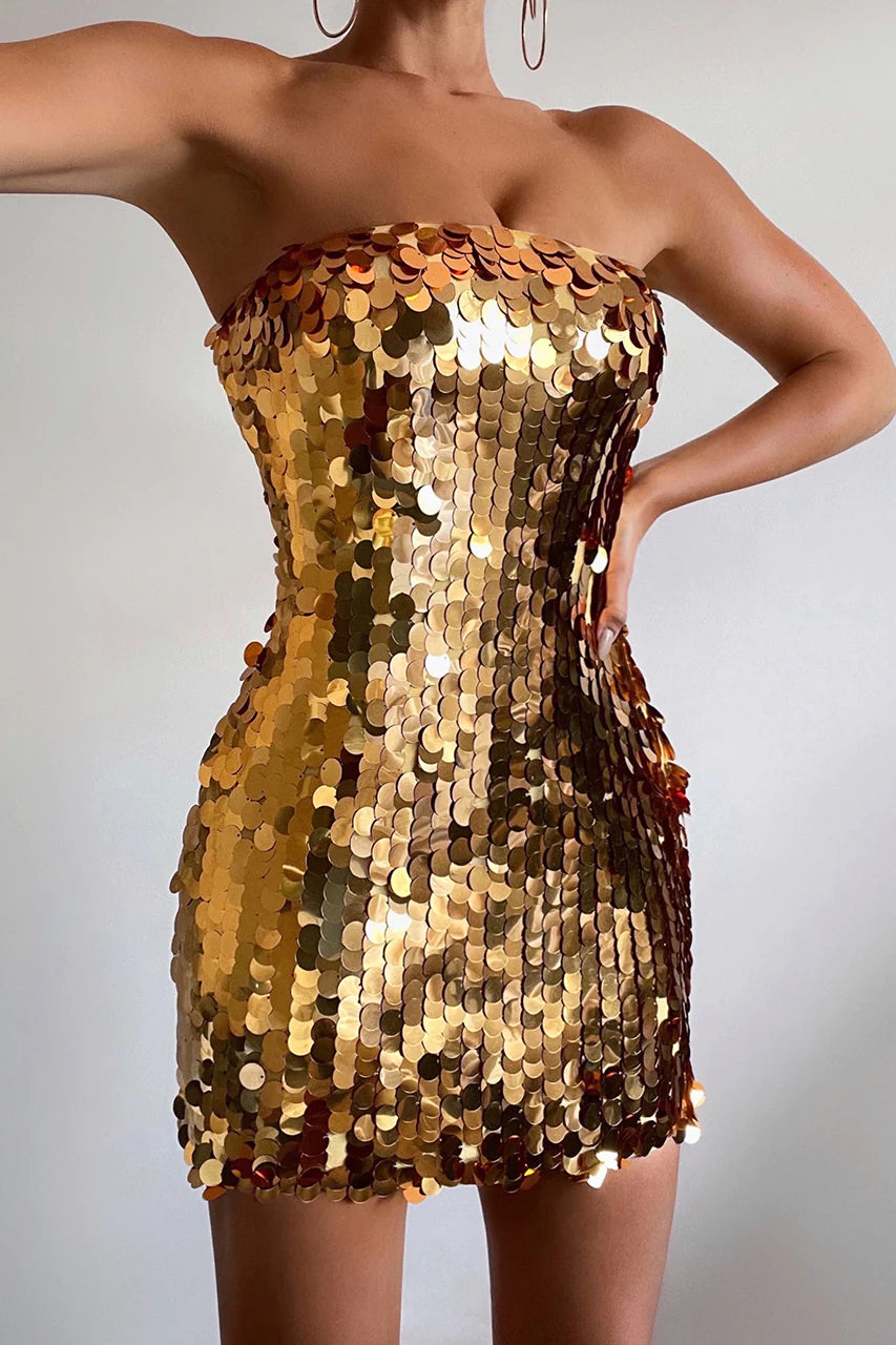 WW | Schickes Paillettenkleid Für Frauen