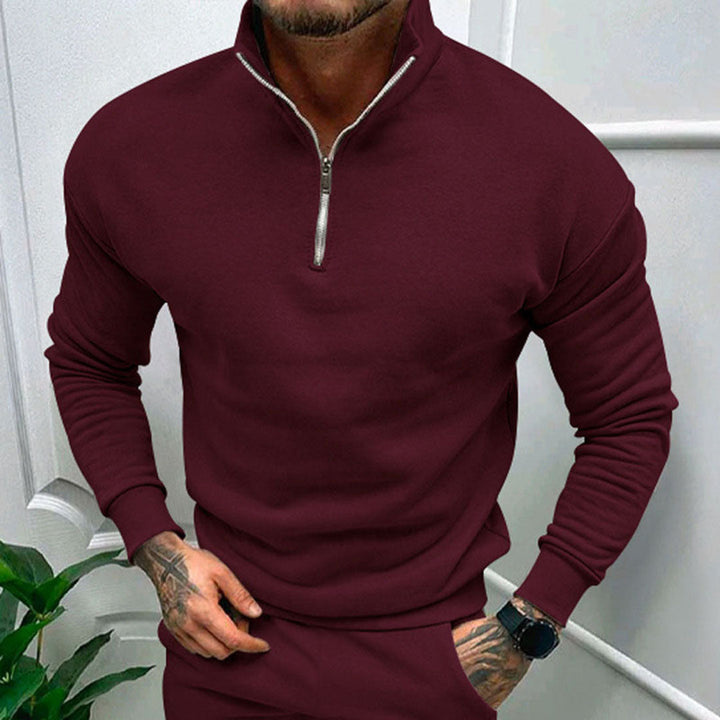W&W Mode | Herren Pullover Halb Reißverschluss