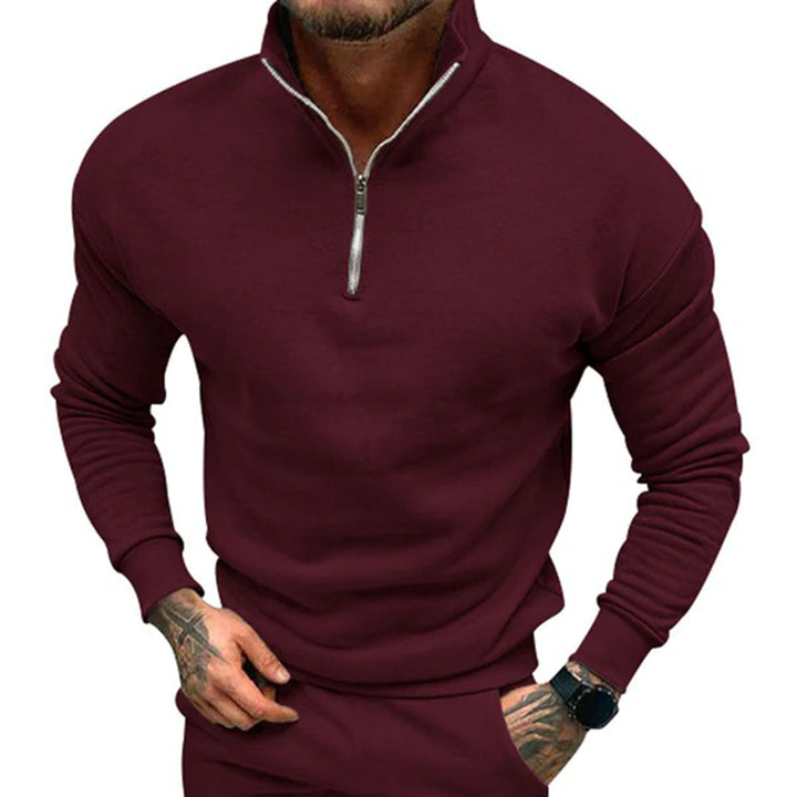 W&W Mode | Herren Pullover Halb Reißverschluss