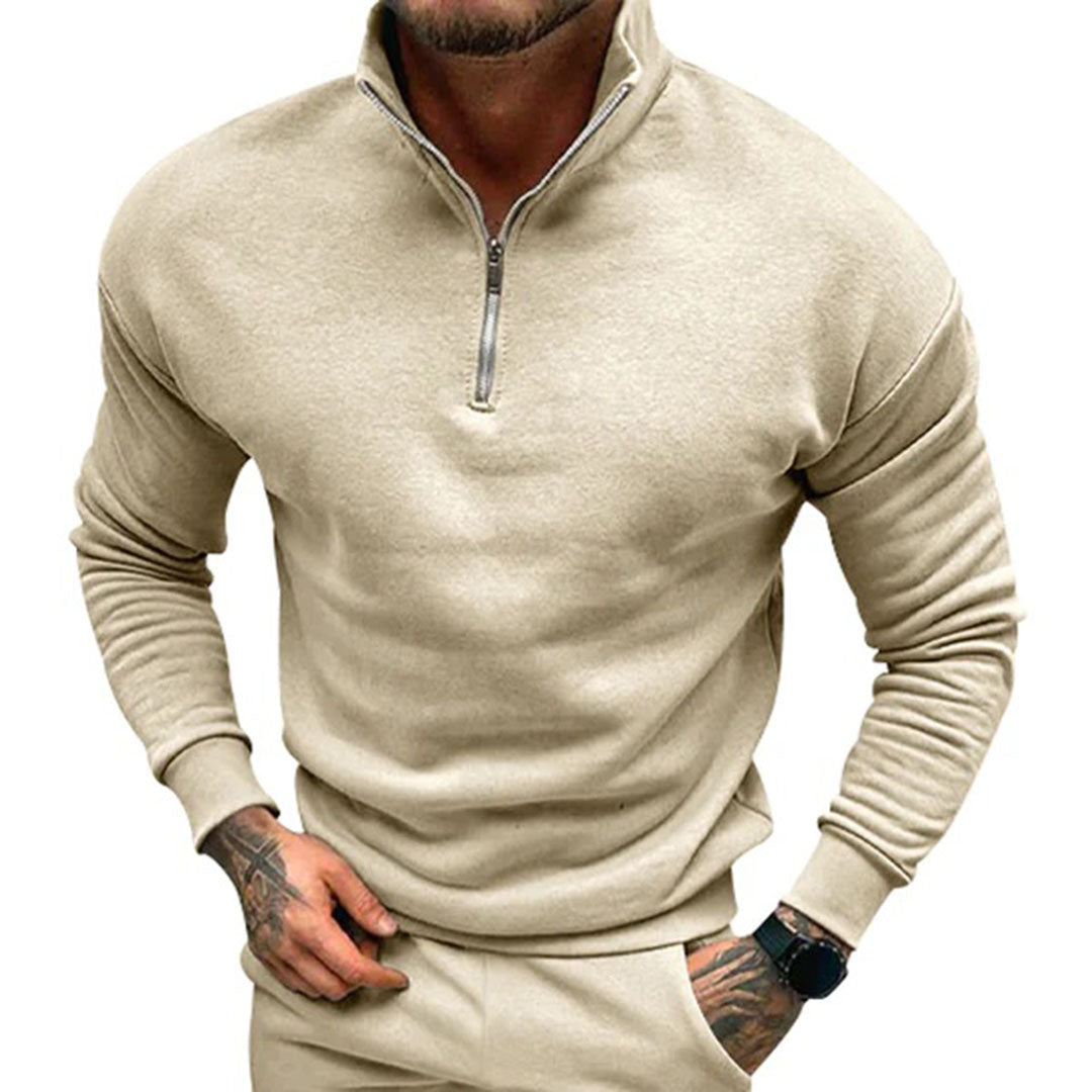W&W Mode | Herren Pullover Halb Reißverschluss