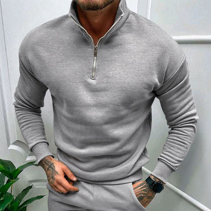 W&W Mode | Herren Pullover Halb Reißverschluss