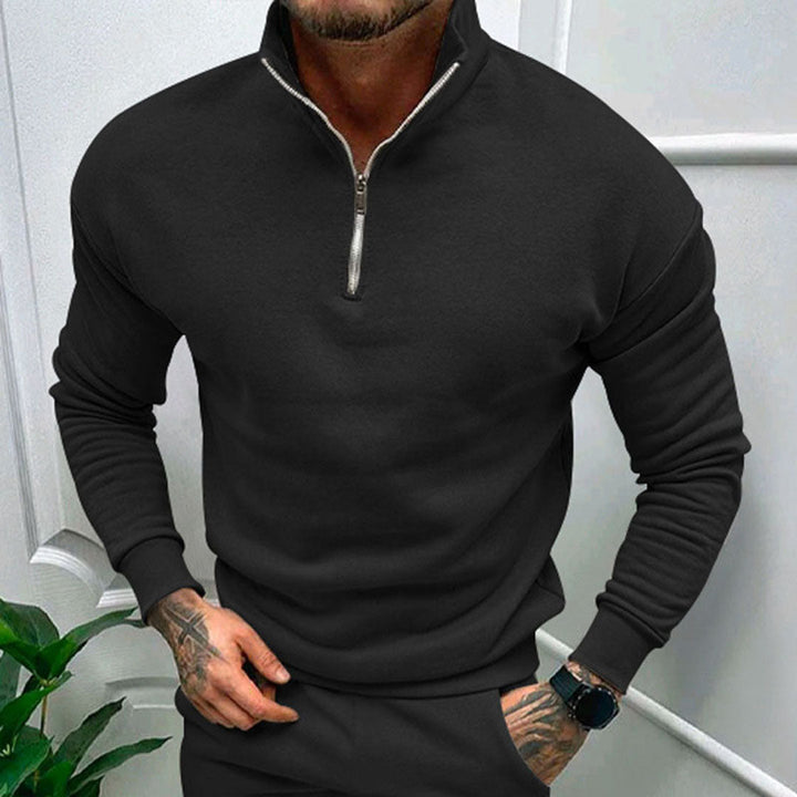W&W Mode | Herren Pullover Halb Reißverschluss