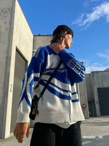 W&W Mode | Strick Unisex Übergröße Weste Weste Mit Reißverschluss