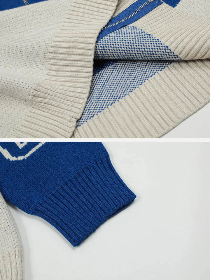 W&W Mode | Strick Unisex Übergröße Weste Weste Mit Reißverschluss