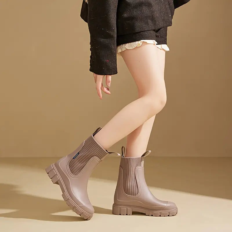 W&W Mode | Wasserdichte Stiefel Mit Dicker Sohle Für Frauen