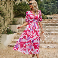 WW - Elegantes Midikleid mit V-Ausschnitt