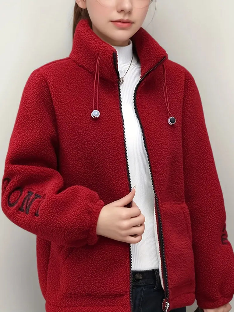 WW | Plusjacke Kunstleder Lammfell