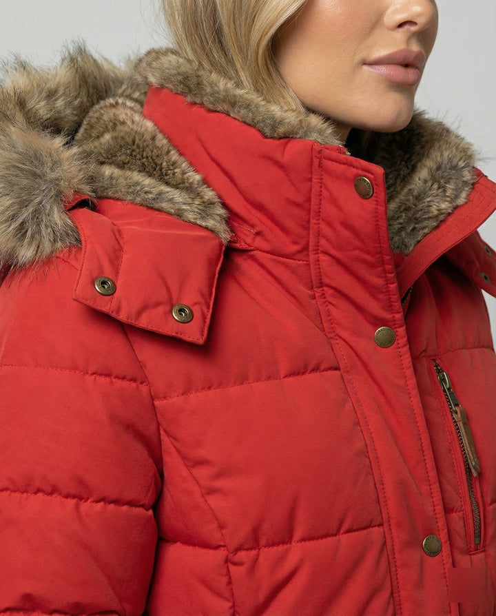 W&W Mode - Modische Winterjacke, Warm Gefüttert mit Kapuze