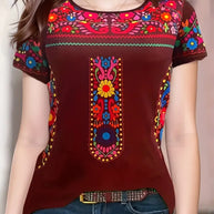 WW | Ethisches T-Shirt mit Blumenmuster