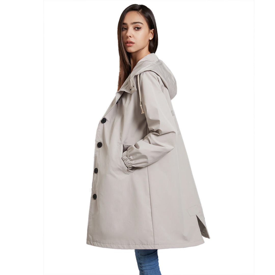 W&W Mode | Damen Wasserdichte Regenjacke Mit Kapuze
