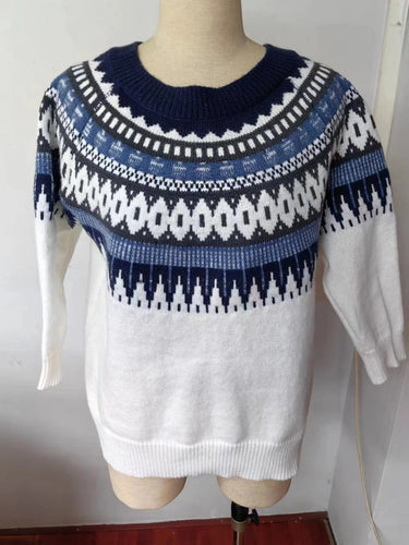 WW | norwegischer Yoke-Pullover - warmer skandinavischer Damenpullover
