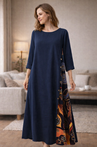 W&W Mode | Sommerkleid Aus Baumwolle Und Leinen