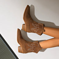 WW | Retro Western Ankle Boots Für Damen