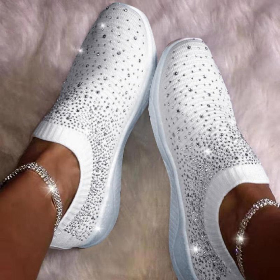 W&W Mode | Rhinestone Weiches Sohle Atmungsaktive Sneaker
