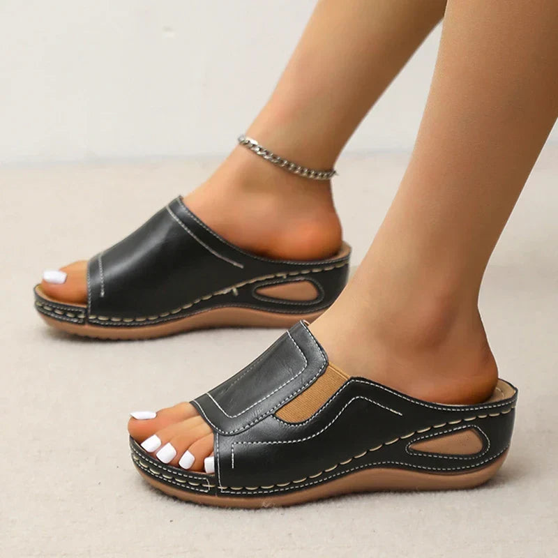 W&W Mode- Orthopädische Casual Wedges Sandale Frauen