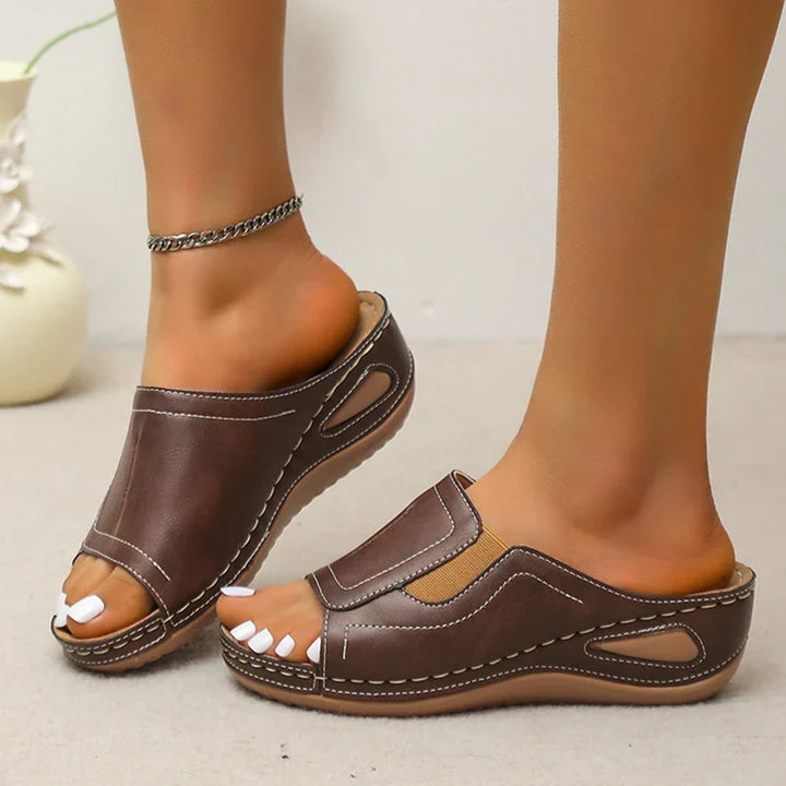 W&W Mode- Orthopädische Casual Wedges Sandale Frauen