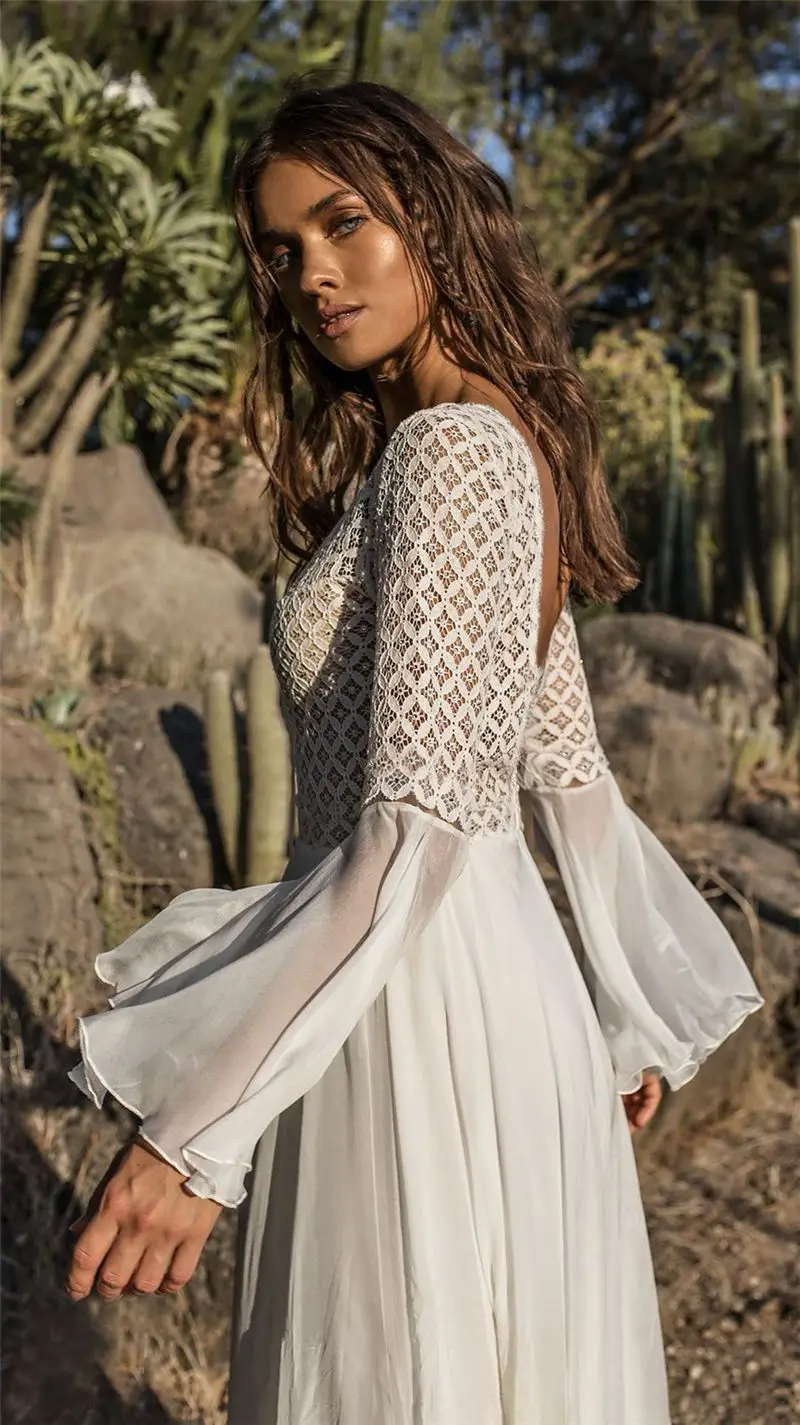WW | Weißes Kleid Im Boho-Stil