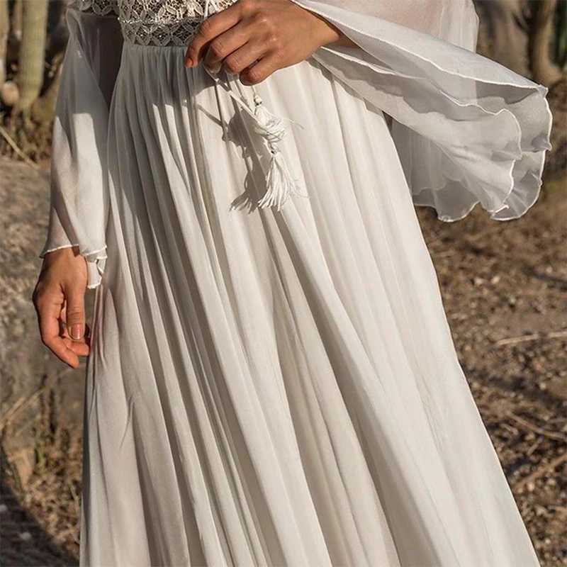 WW | Weißes Kleid Im Boho-Stil