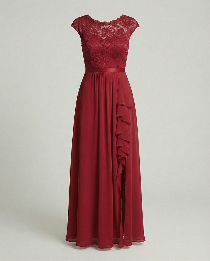 W&W Mode | Elegantes Damen Maxikleid Mit Spitzeneinsätzen Zeitlos, Romantisch & Fließend