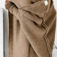 WW | Stilvolle Übergröße Kapuzenpulli Strickjacke