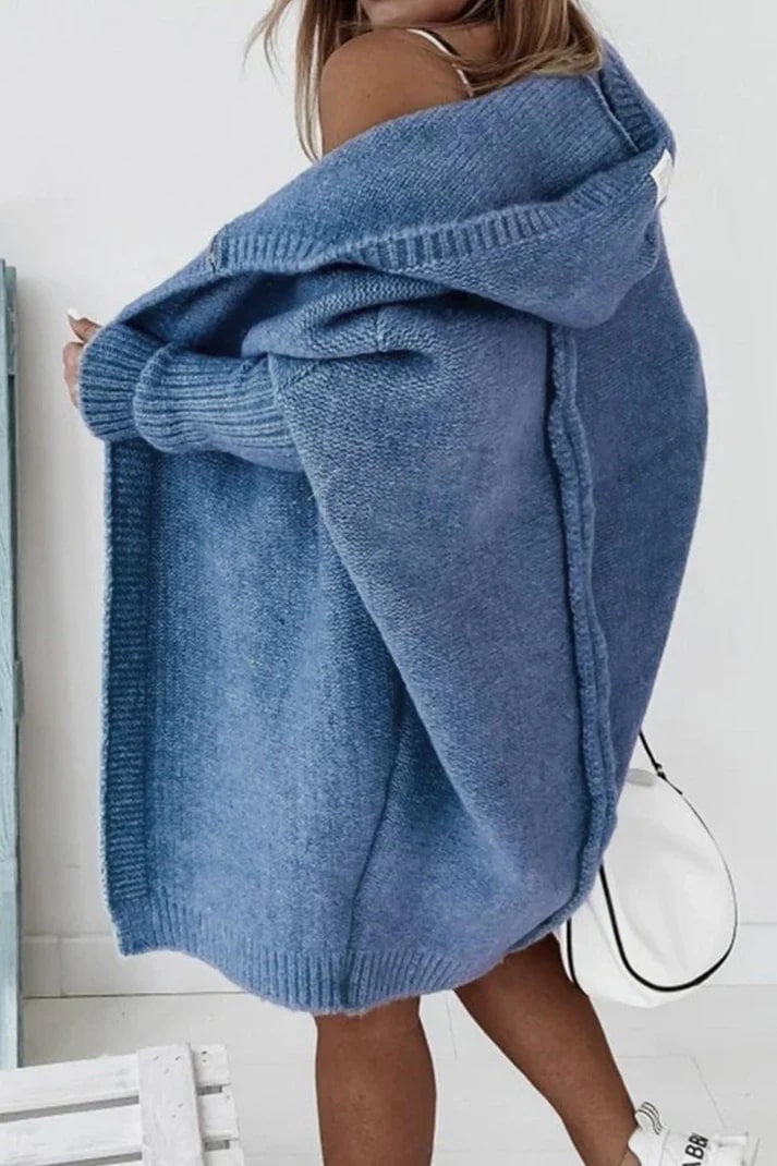 W&W Mode | Stilvolle Übergröße Kapuzenpulli Strickjacke