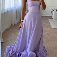 WW | Strapless Midi Kleid mit Rüschen für Mitternachtsballetten