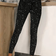 WW | Hochtaillierte Pailletten Leggings Glänzend & Komfortabel
