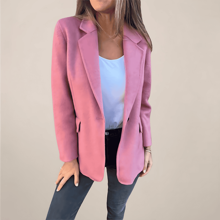 WW | Damen Tailliertes Blazer Jacke Revers Stil