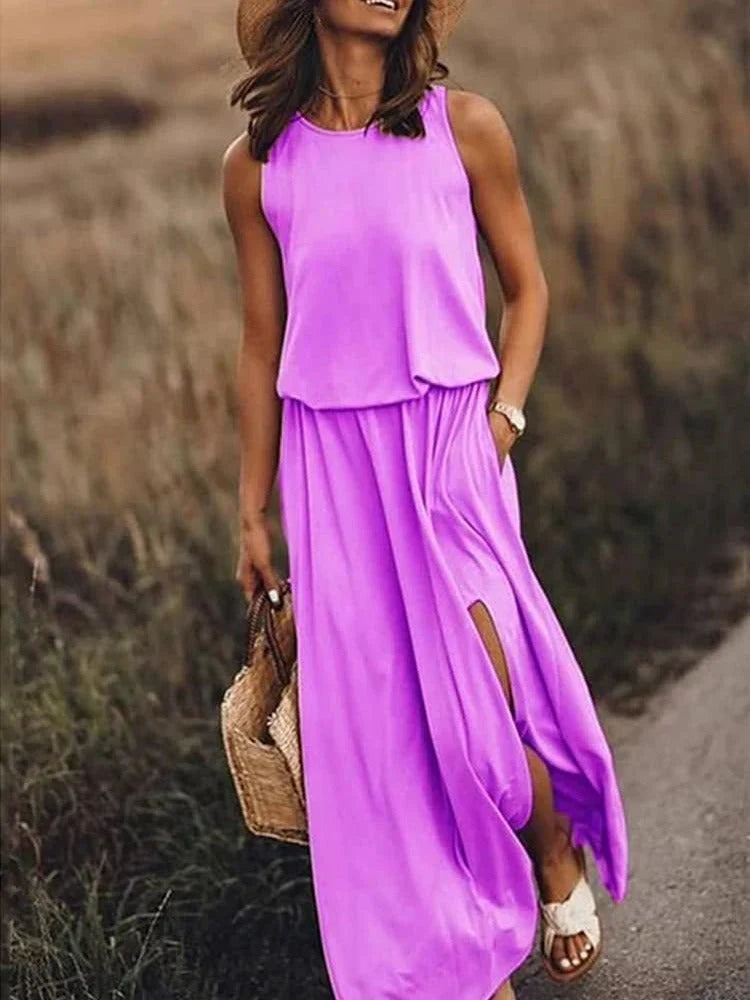 WW | Entspanntes Weißes Maxikleid