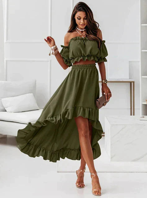W&W Mode | Sommerkleid Set mit Rüschen
