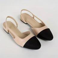 WW | Slingback Ballerinas in Beige & Schwarz Klassischer Chic