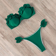 WW | Push-Up-Bikini-Set mit Rüschen für Damen