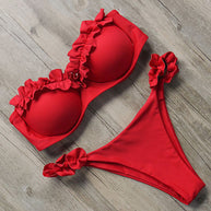 WW | Push-Up-Bikini-Set mit Rüschen für Damen