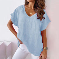 WW | Lässiges Damen V-ausschnitt Shirt