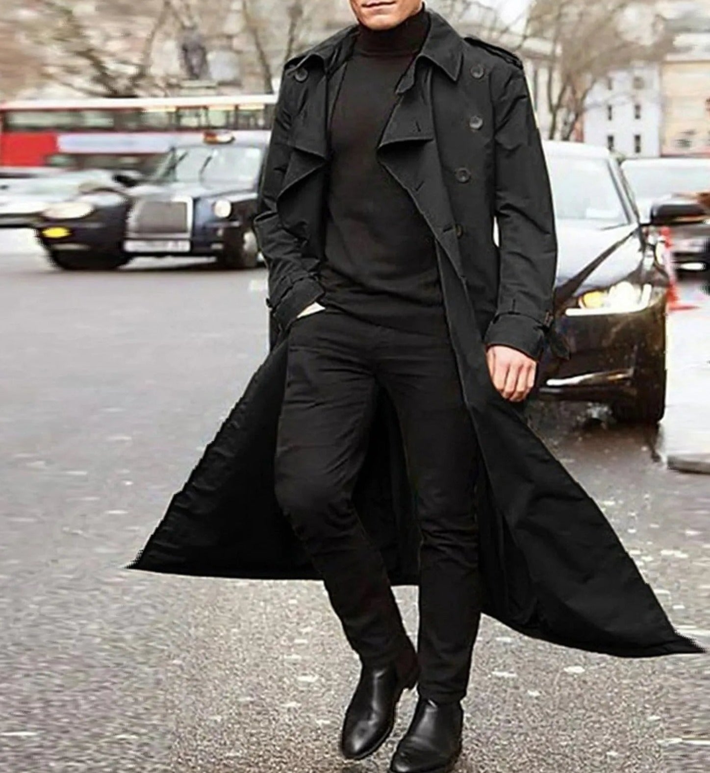 WW | Trenchcoat Mit Gekerbtem Revers Und Taschen Für Herren