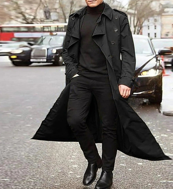W&W Mode | Trenchcoat Mit Gekerbtem Revers Und Taschen Für Herren