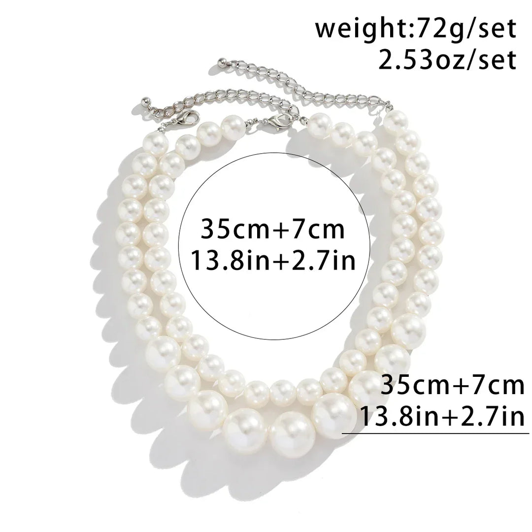 W&W Mode | Verziertes Double Layer Halsketten Satz Für Damen