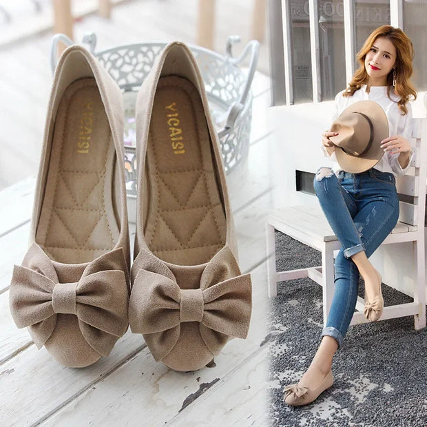WW | Damen Komfortable & Stilvolle Freizeitslipper Mit Schleife