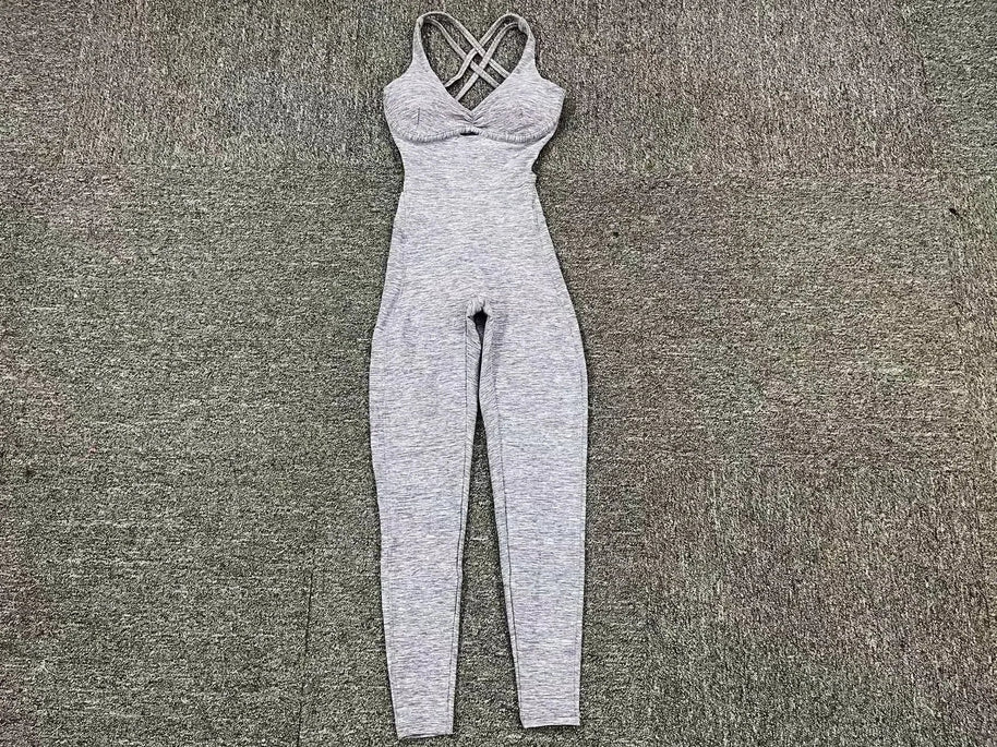 WW | Sportlicher Jumpsuit Frauen Sportbekleidung Push-Up Gym Set Frauen Fitness Overall Lycra Sport Outfit für Frauen Sportbekleidung Yoga Kleidung Pink