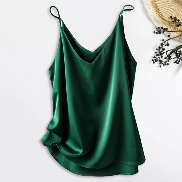 W&W Mode | Satin Unterhemd Mit Spaghettiträgern Für Damen