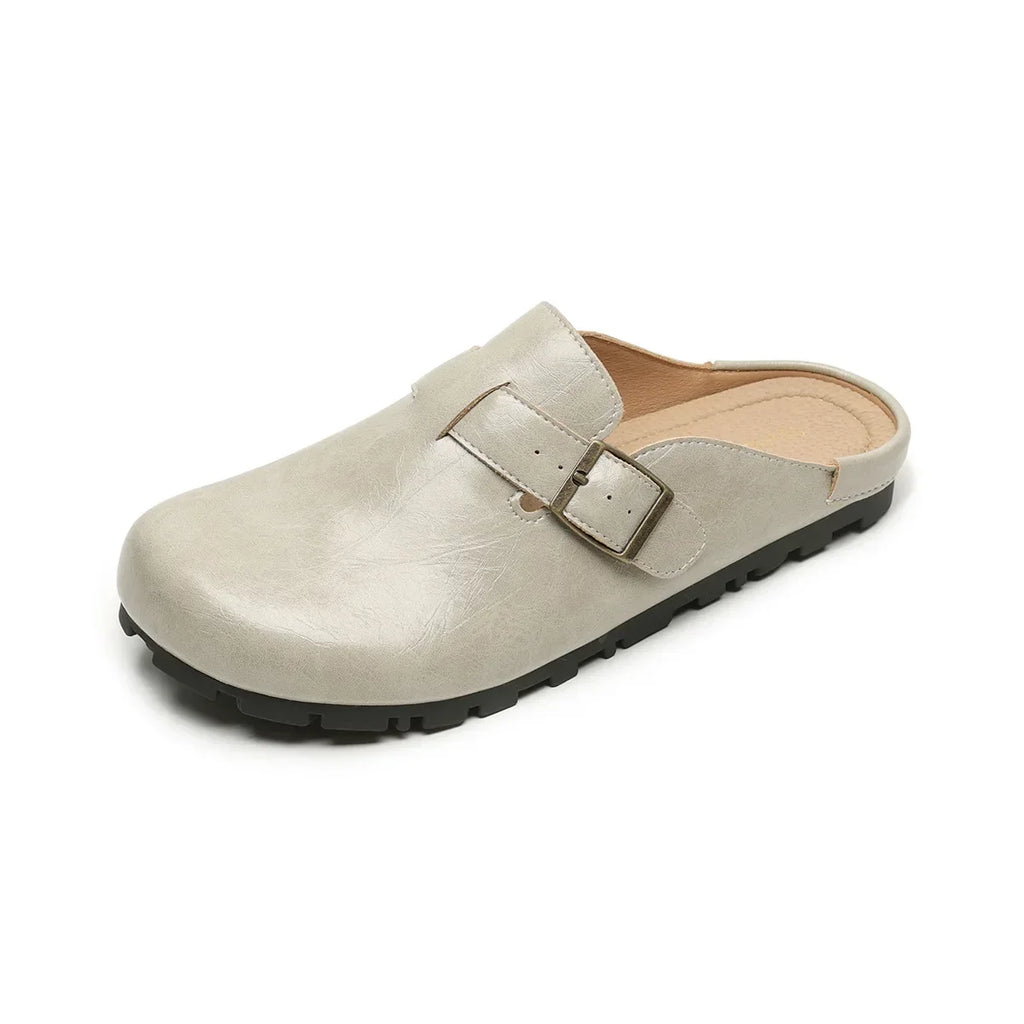 WW | Neue Damen Rundzehen Mules Slip-On Flach Bequem Frühjahr/Sommer Mode Schuhe Komfortabel Leichtgewicht