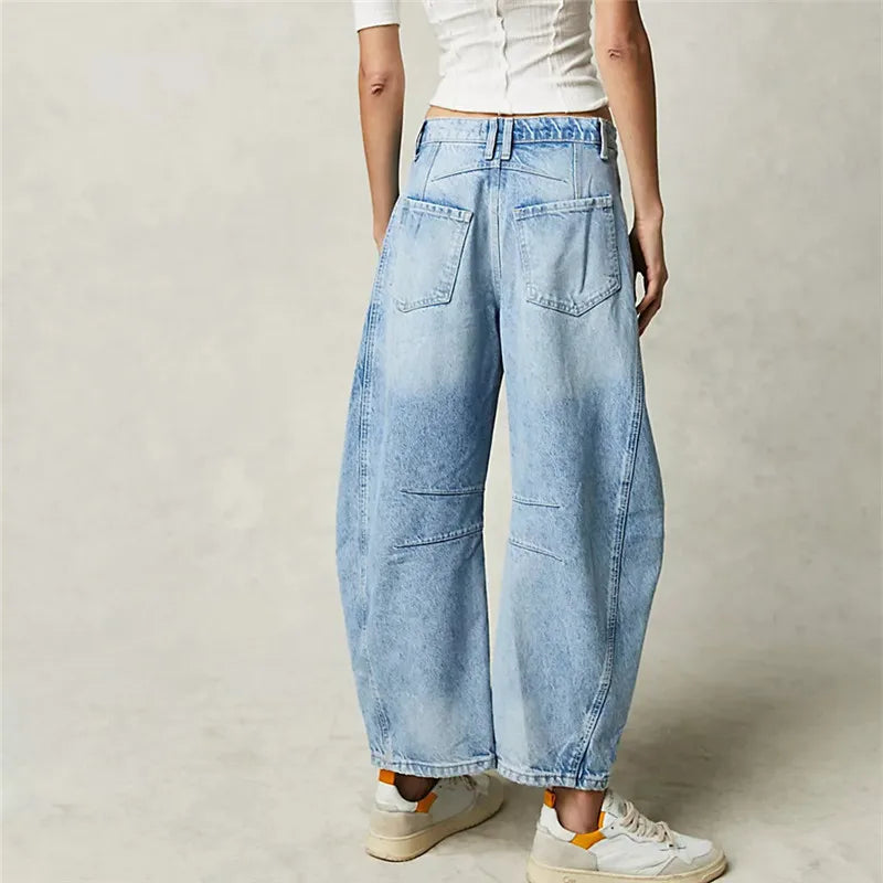 W&W Mode | Hohe Taille Vintage-Jeans für Damen