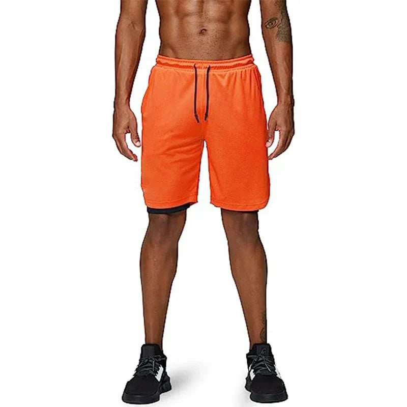 W&W Mode | Herren 2 in 1 Laufshorts Schnelltrocknend Für Sport Und Training Selfico