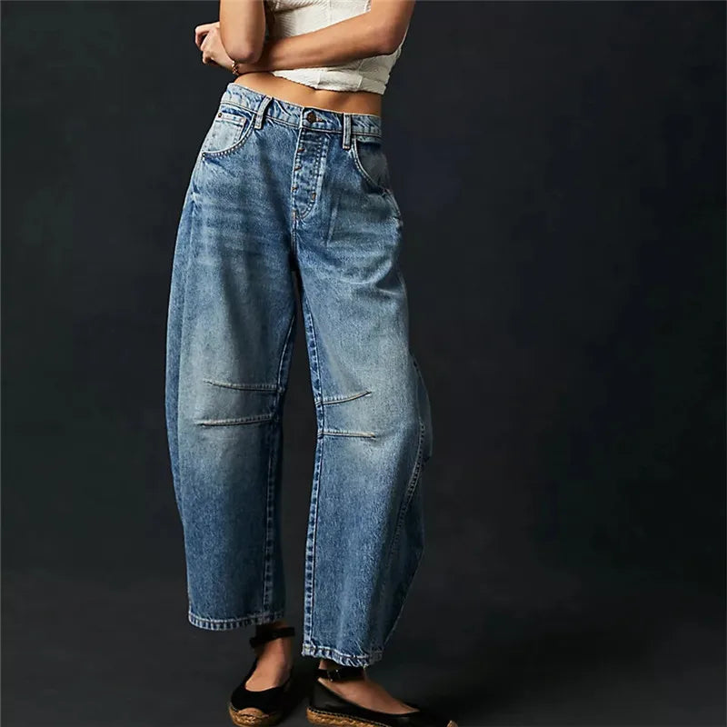 W&W Mode | Hohe Taille Vintage-Jeans für Damen