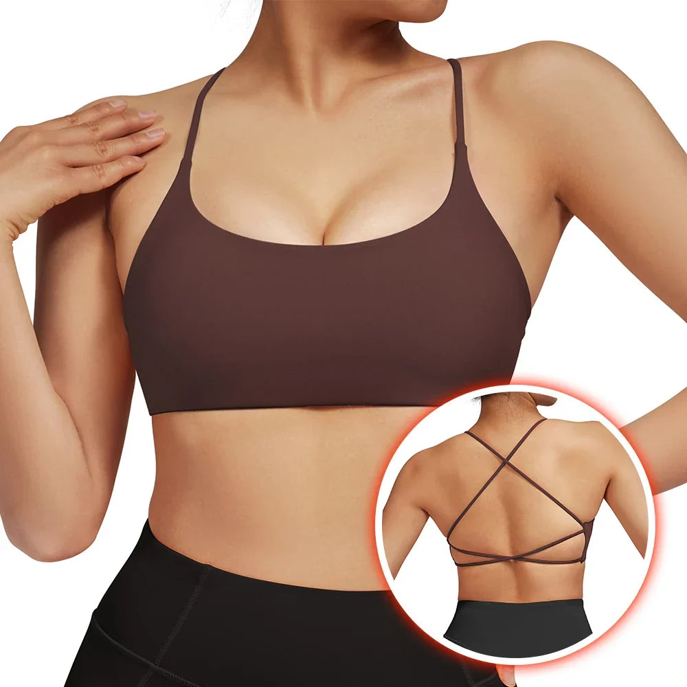 W&W Mode | Rückenfreier Stoßfester Fitness Sport Bh Mit Polstern Für Frauen