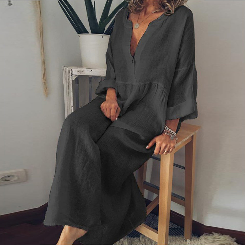 WW | Moreau Lange Kleid mit Transparentem Shirt