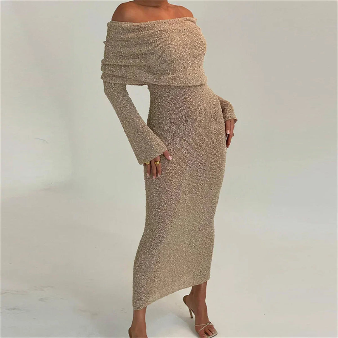 W&W Mode | Off-shoulder Maxi-Kleid für Damen