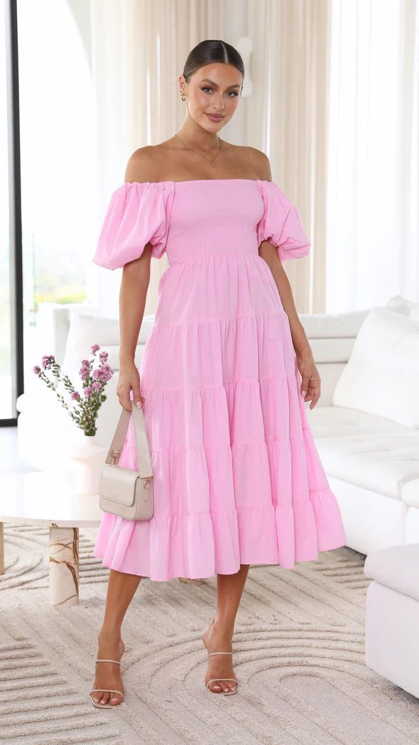 WW - Schulterfreies Midikleid