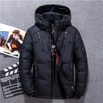 WW - Herren-Winterparka mit Kapuze - Warmer, winddichter Schneeparka für kalte Tage